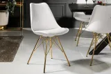 Stolička SCENER RETRO GOLD WHITE