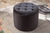 Taburet BAROCK ROUND BLACK