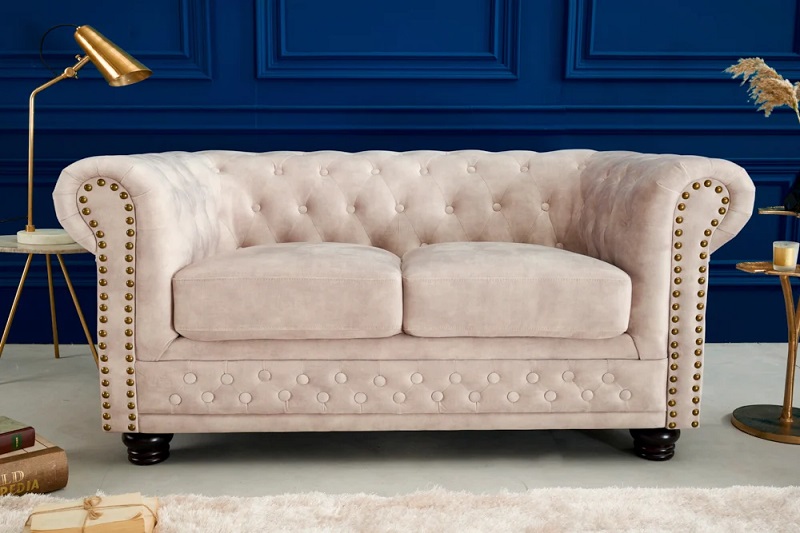 Sedačka Chesterfield 2 Champagne