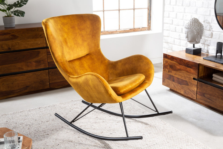 Hojdacie kreslo SWING MUSTARD