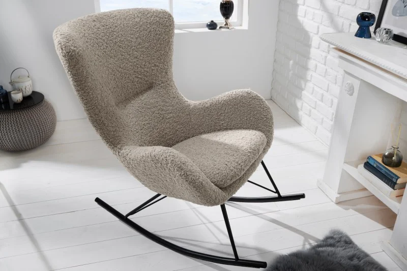 Hojdacie kreslo SWING BOUCLÉ CHAMPAGNE