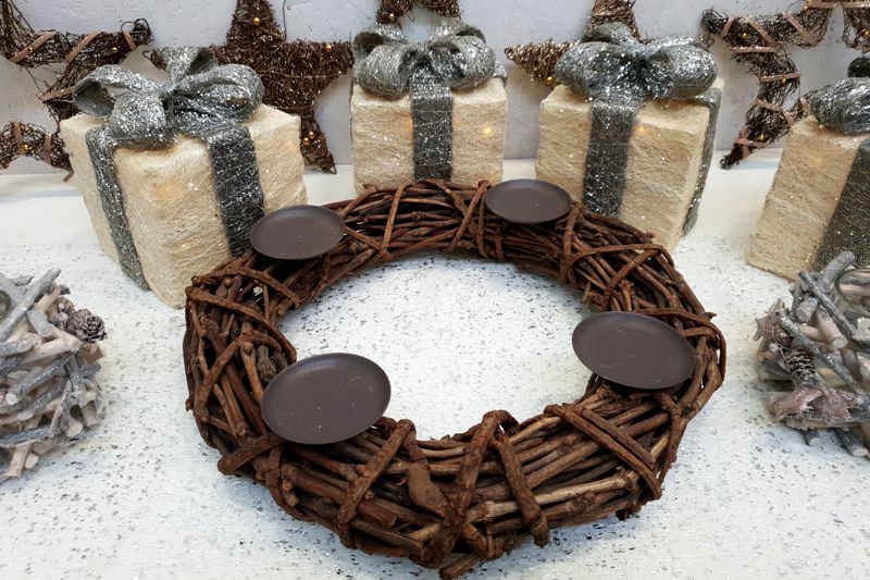 Vianočný svietnik natural