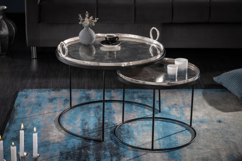 Sada stolíkov ORIENTAL SILVER