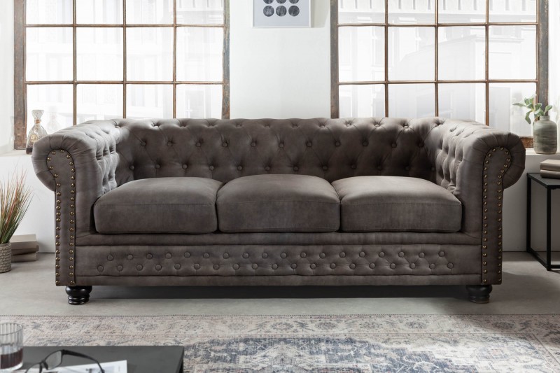 Sedačka CHESTERFIELD 3 ANTIK GRAY