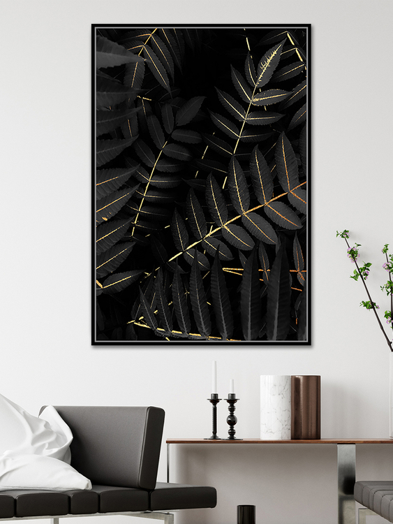 Obraz BLACK LEAVES