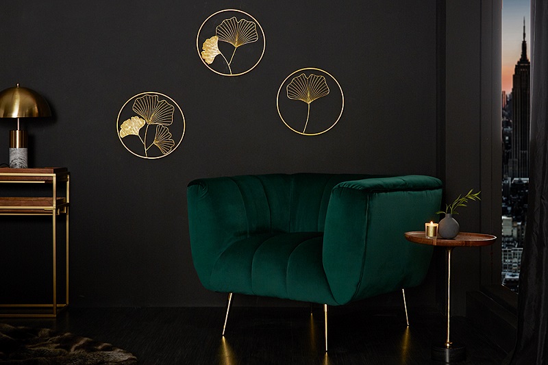 Dekorácia GINKGO GOLD TRIO