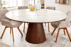 Jedálenský stôl Unique Round 120 Walnut