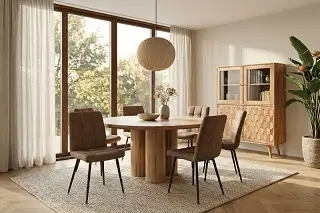 Jedálenský stôl Decorative Wood Round 140