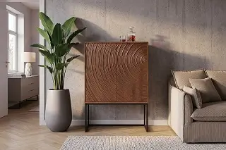 Vysoká skrinka Orbit Brown