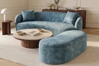 Taburet Elegant Velvet Petrol