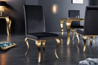 Stolička BAROCK GOLD BLACK