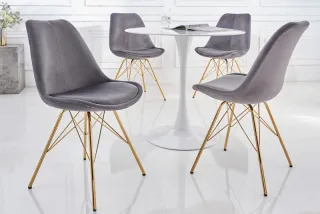 Stolička SCENER RETRO GOLD GRAY