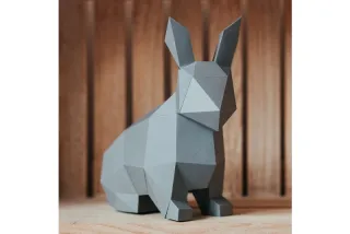 Dekorácia PAPER RABBIT GRAY