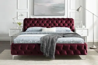 Posteľ MODERN BAROCK BURGUNDY 180