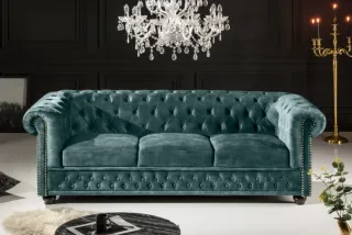 Sedačka CHESTERFIELD SAMT PETROL