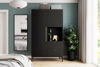 Šatník LAZIO BLACK SMALL